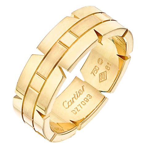 cartier mens gold ring|cartier men's solitaire rings.